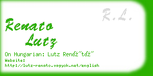 renato lutz business card